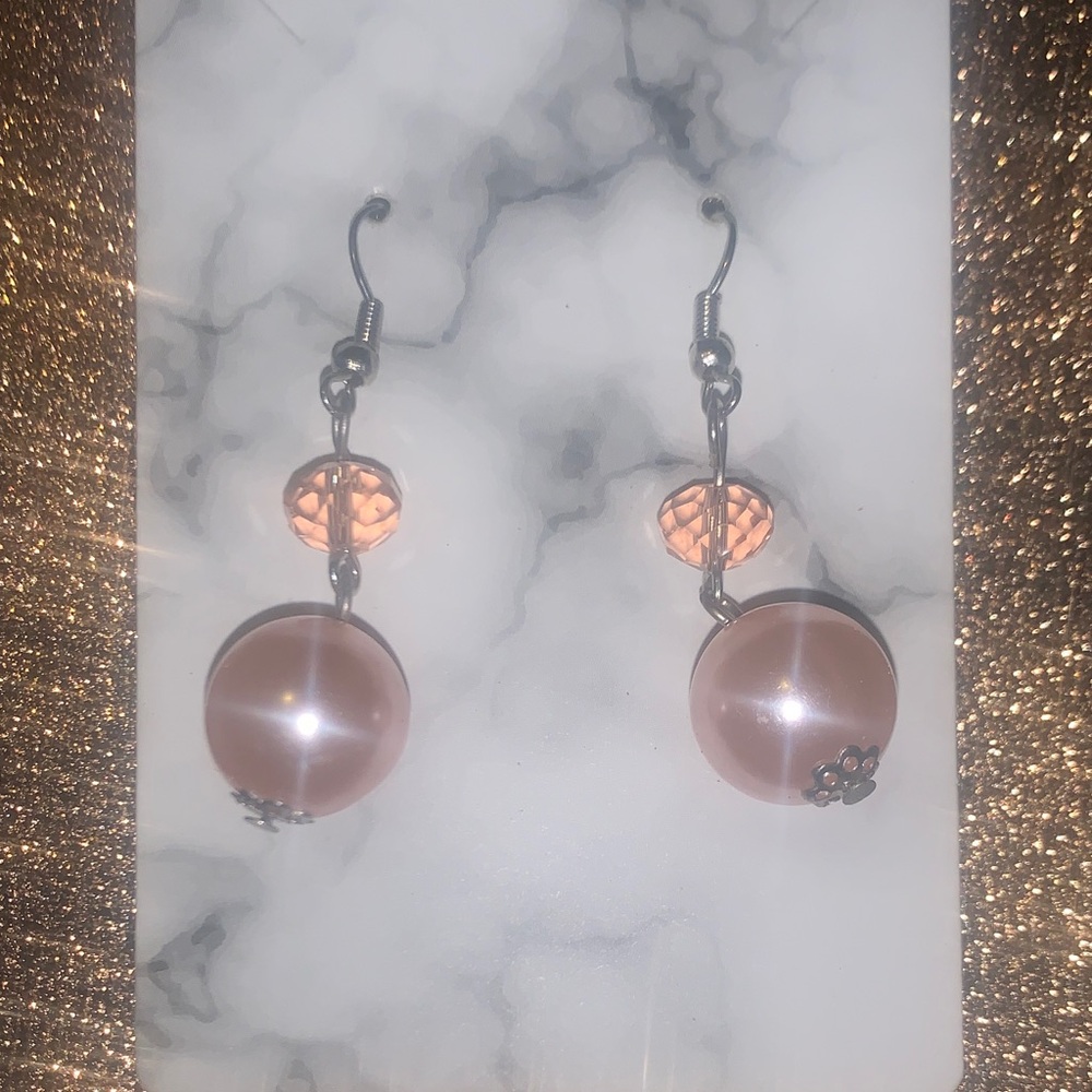 Chic Pink Dangle Earrings